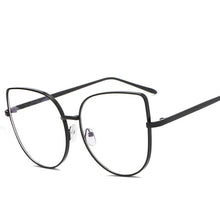 Load image into Gallery viewer, Oversize Women Metal Cat Eye Glasses