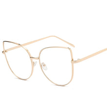 Load image into Gallery viewer, Oversize Women Metal Cat Eye Glasses